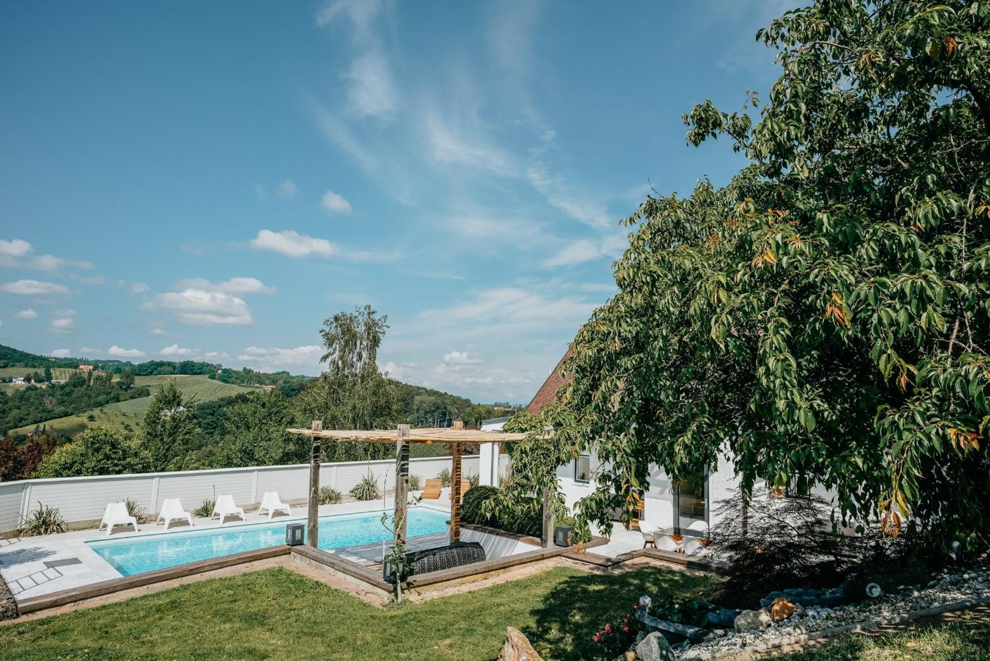 Weingut Holler Chalet Weingarten Spielfeld Buitenkant foto